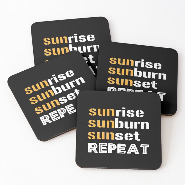 Item preview, Sunrise Sunburn Sunset Repeat Fun Cool Beaches Shirt designed and sold by bigfamilytee.