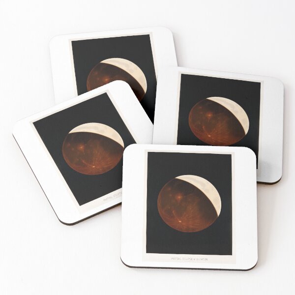 Item preview, Partial eclipse of the moon from the Trouvelot astronomical drawings designed and sold by minimalcinema.