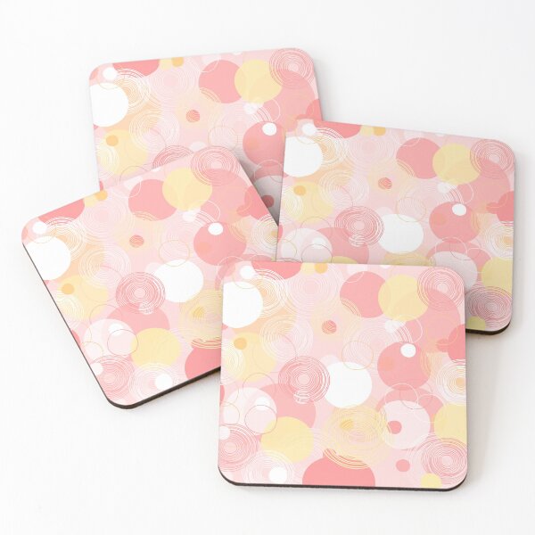 Item preview, Beautiful pink, white & yellow circle pattern. designed and sold by MJSemedo.