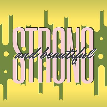 Artwork thumbnail, Strong and Beautiful Pink Yellow Green by Dream Big! by E. H.