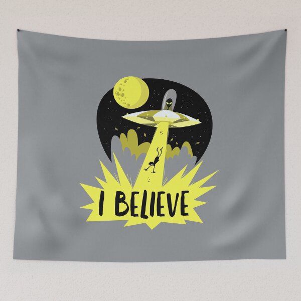 Item preview, I Believe , Alien Abduction Mars Conspiracy Theory Vintage Distressed designed and sold by Xeuno.