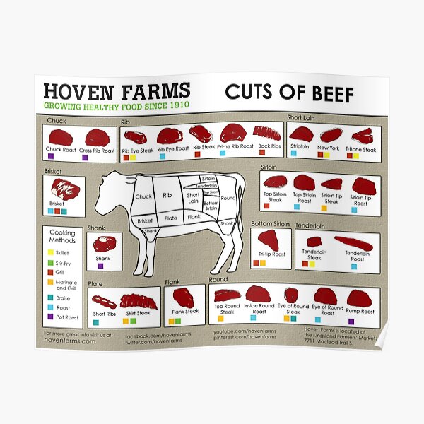 Poster Beef Chart Redbubble