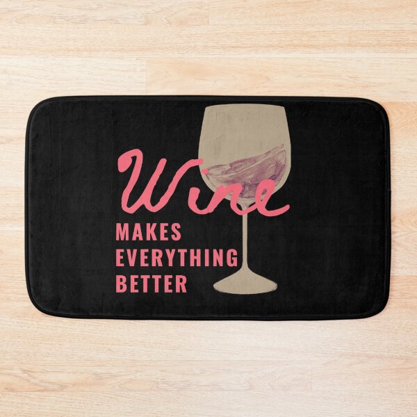 Item preview, Wine makes everything better in red black quote designed and sold by Manoroma.