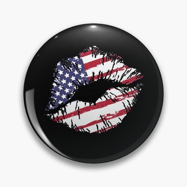 Item preview, LIPS USA FLAG 4th of July Patriotic T-Shirt designed and sold by Pliskin-Design.