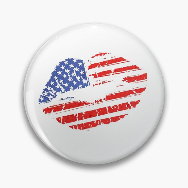 Item preview, LIPS USA FLAG 4th of July Patriotic T-Shirt designed and sold by Pliskin-Design.