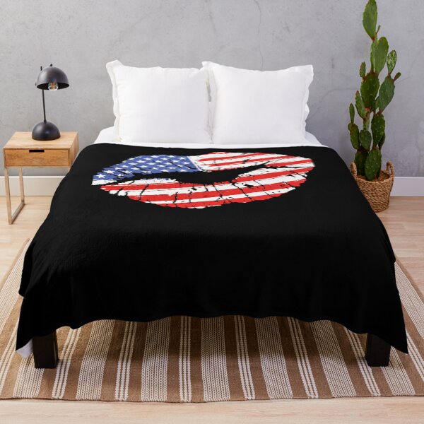 Item preview, LIPS USA FLAG 4th of July Patriotic T-Shirt designed and sold by Pliskin-Design.