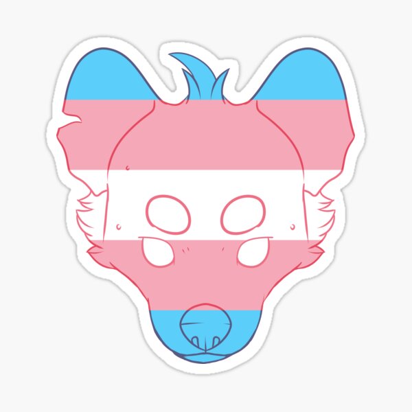Trans Hyena Pride Sticker