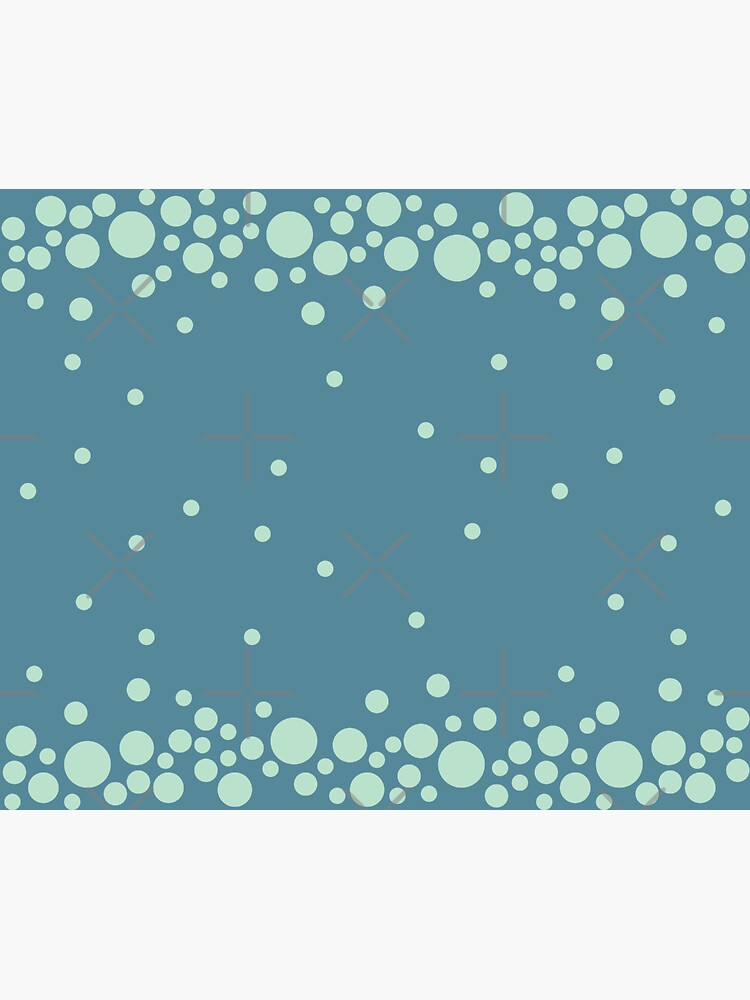 Thumbnail 3 of 3, Sticker, Mirrored Snowballs Pattern Winter Blue-Gray designed and sold by DesignsbyEH.