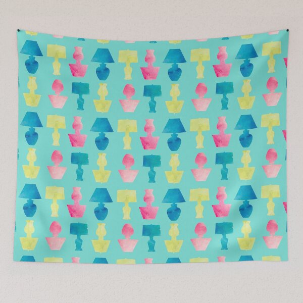 Item preview, Cheerful Watercolour Table Lamp Pattern  designed and sold by RosalieReeves.