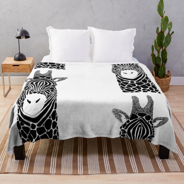 Item preview, Black and white giraffe portrait designed and sold by Milena Taranu.