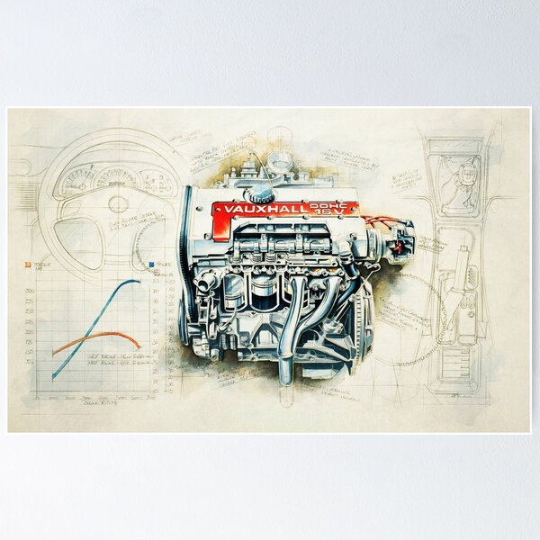 Item preview, RETRO CUTAWAY ENGINE - ORIGINAL ARTWORK designed and sold by synchroelectric.