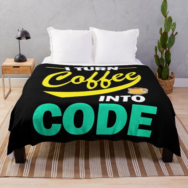 Item preview, I Turn Coffee Into Code Funny Programmer Quote designed and sold by vineeth.