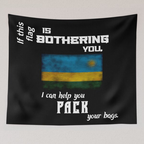 Item preview, Rwandan flag - pack your bags designed and sold by 2Girls1Shirt.