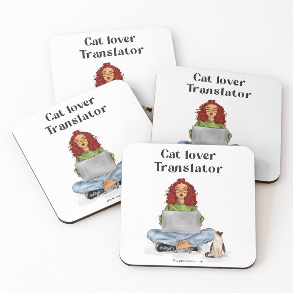 Item preview, Cat lover translator designed and sold by lauratraduccion.