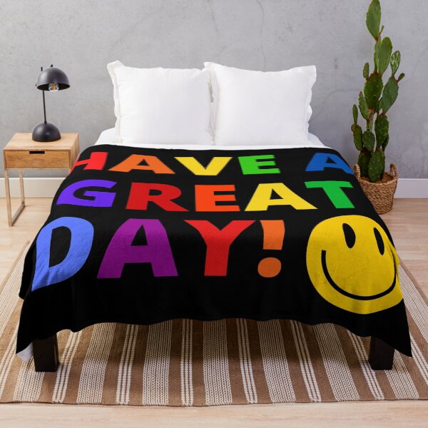 Item preview, Have A Great Day! Smily Face. Rainbow Colours. Capitals. designed and sold by JellyBeenzz.