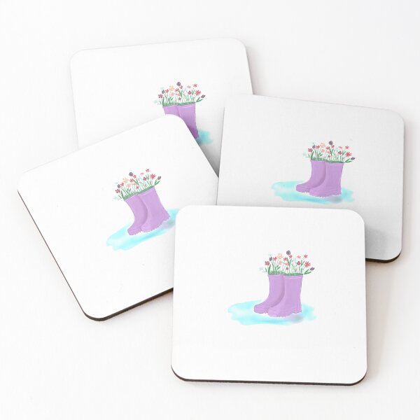 Item preview, Flowers in rain boots purple designed and sold by Oliwill1.