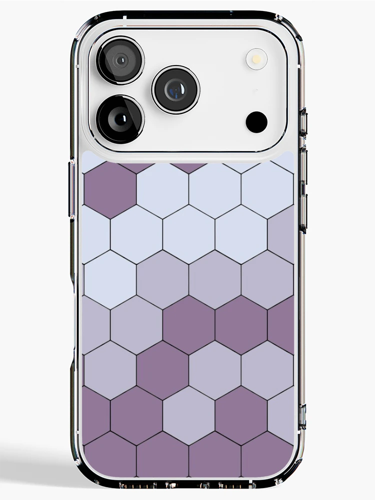 Thumbnail 1 of 5, iPhone Case, Hexagonal Purple Color Pattern designed and sold by MagicSpread.
