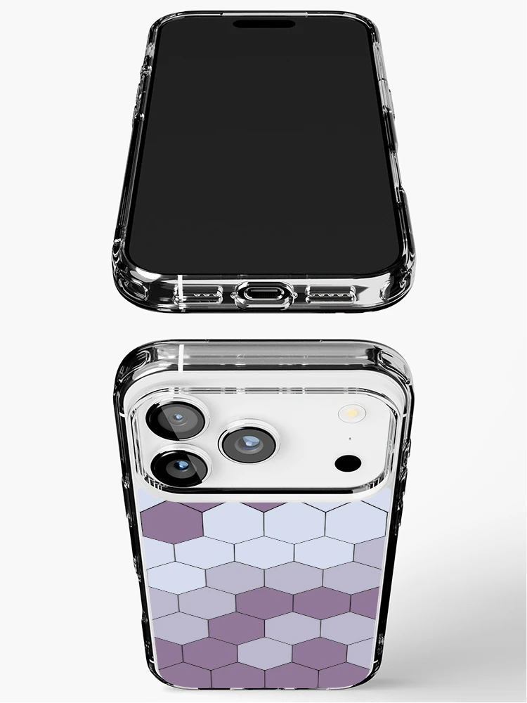 Thumbnail 3 of 5, iPhone Case, Hexagonal Purple Color Pattern designed and sold by MagicSpread.