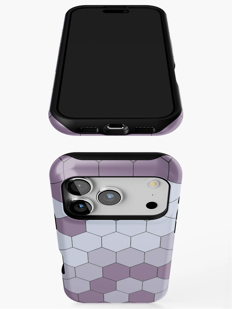 Thumbnail 3 of 4, iPhone Case, Hexagonal Purple Color Pattern designed and sold by MagicSpread.
