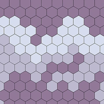 Artwork thumbnail, Hexagonal Purple Color Pattern by MagicSpread