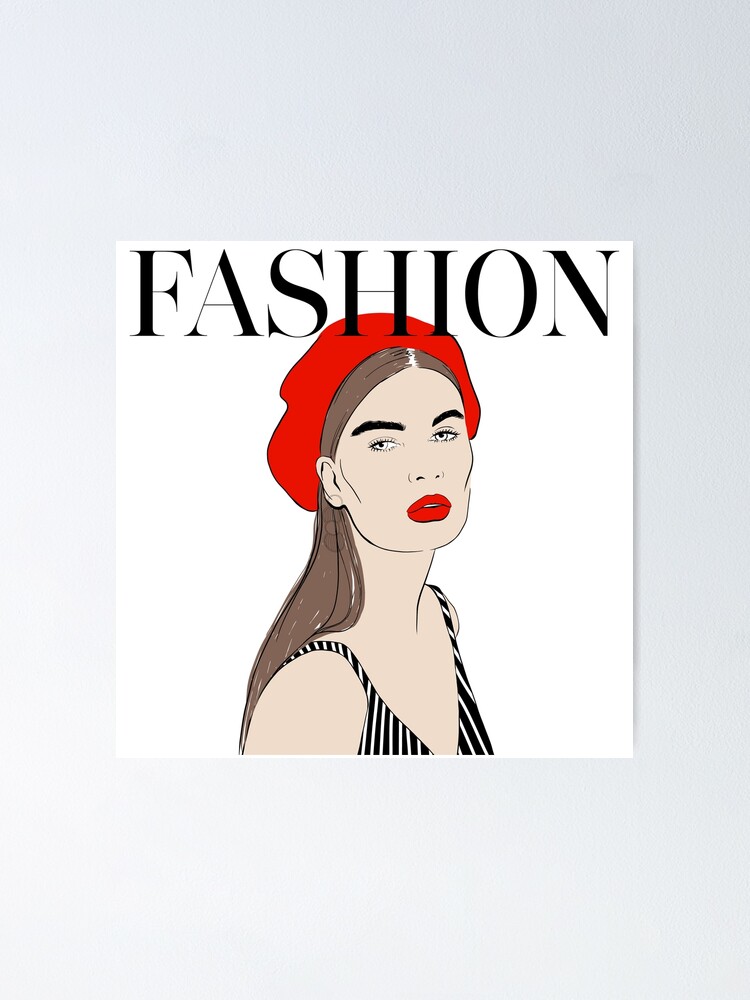 Alternate view of Fashion Red Art Poster