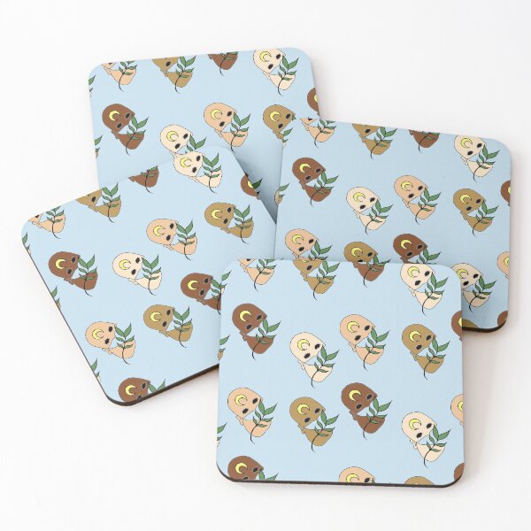 Item preview, Plant Lover, Creepy Face with Plant Leaf - Repeat Print designed and sold by 10pmCreations.