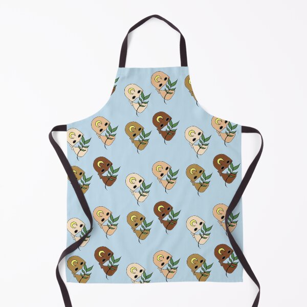 Item preview, Plant Lover, Creepy Face with Plant Leaf - Repeat Print designed and sold by 10pmCreations.