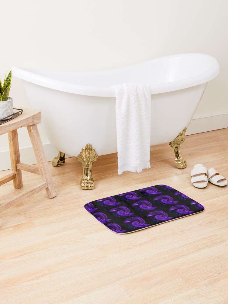 Thumbnail 2 of 6, Bath Mat, Smoke Design designed and sold by Ralad2021.