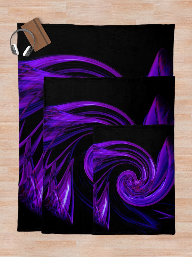 Thumbnail 5 of 6, Throw Blanket, Smoke Design designed and sold by Ralad2021.