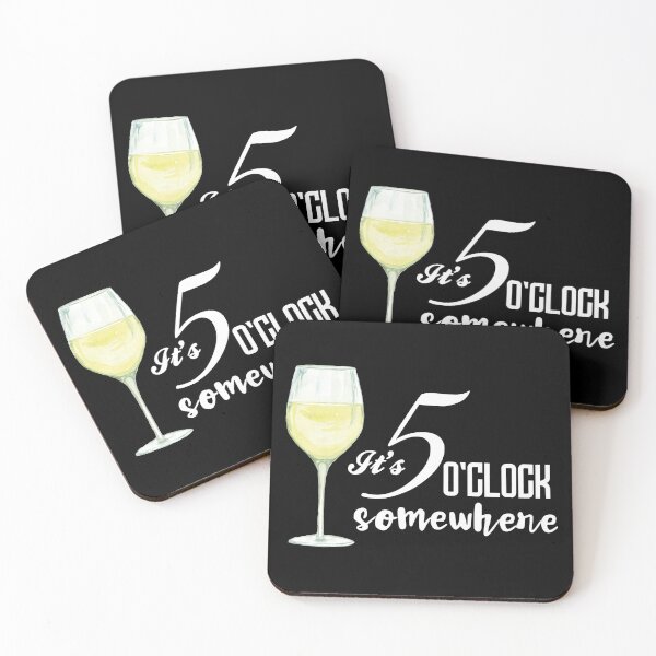 Item preview, It's 5 o'clock somewhere (white wine) designed and sold by CarpenterPhoto.