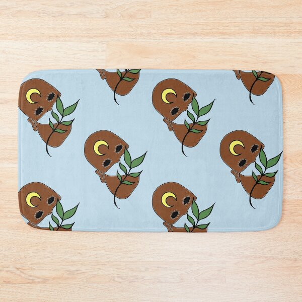 Item preview, Plant Lover, Creepy Face with Plant Leaf - Repeat Print designed and sold by 10pmCreations.
