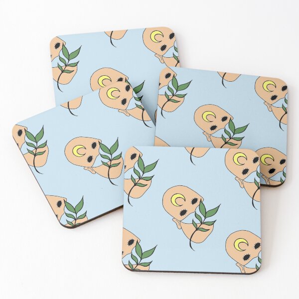 Item preview, Plant Lover, Creepy Face with Plant Leaf - Repeat Print designed and sold by 10pmCreations.
