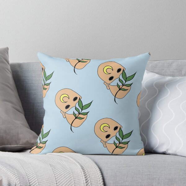 Item preview, Plant Lover, Creepy Face with Plant Leaf - Repeat Print designed and sold by 10pmCreations.