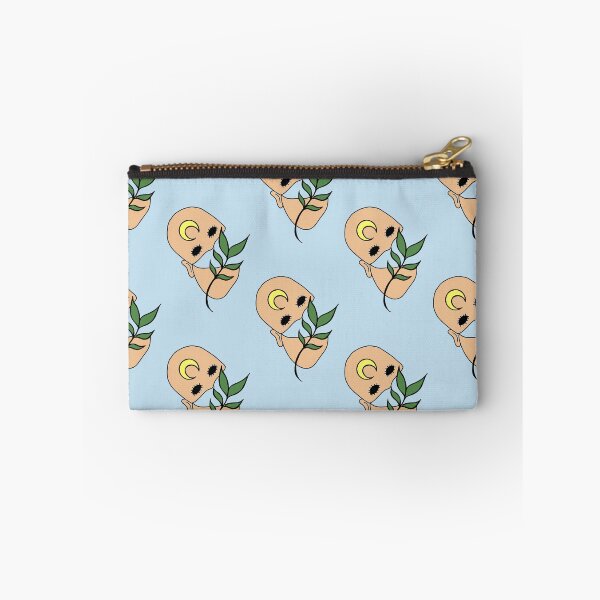 Item preview, Plant Lover, Creepy Face with Plant Leaf - Repeat Print designed and sold by 10pmCreations.