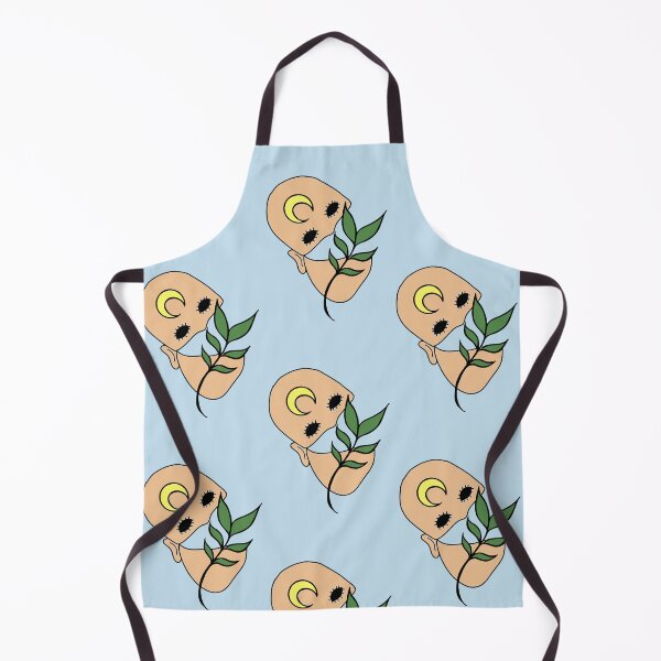 Item preview, Plant Lover, Creepy Face with Plant Leaf - Repeat Print designed and sold by 10pmCreations.