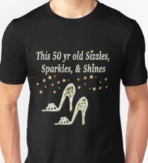 SPARKLING 50TH BIRTHDAY SHOE QUEEN Unisex T-Shirt
