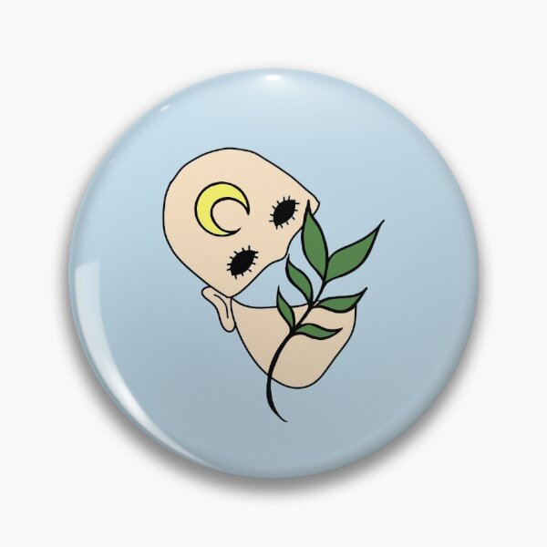 Item preview, Creepy Human Face with Plant Leaf - Repeat Print designed and sold by 10pmCreations.