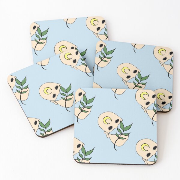 Item preview, Creepy Human Face with Plant Leaf - Repeat Print designed and sold by 10pmCreations.