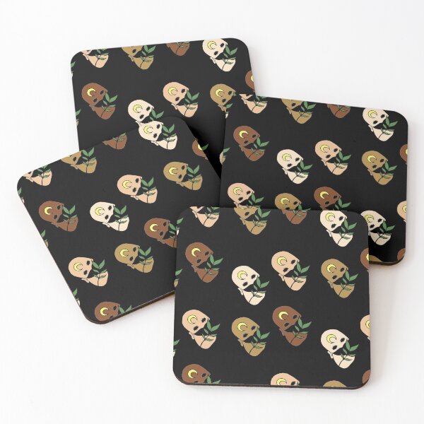 Item preview, Creepy Human Face with Plant Leaf - Repeat Print designed and sold by 10pmCreations.