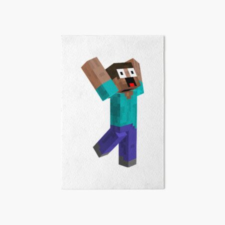 Lámina rígida «Steve asustado Personaje Minecraft» de jamcaYT | Redbubble