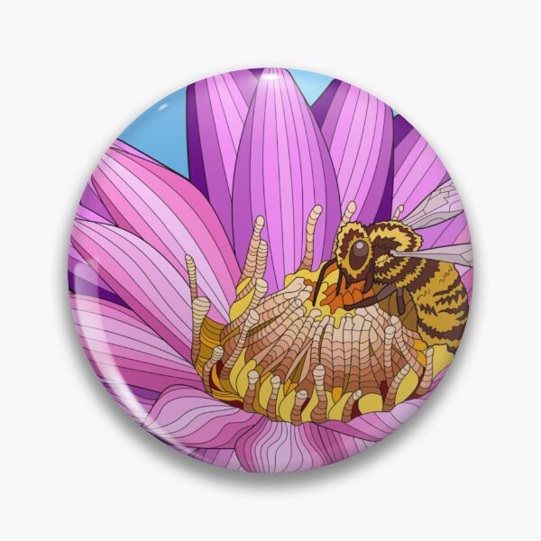 Item preview, bee on lily  designed and sold by ritusdesigns.