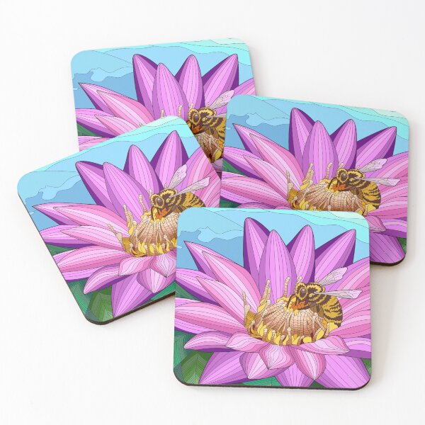 Item preview, bee on lily  designed and sold by ritusdesigns.