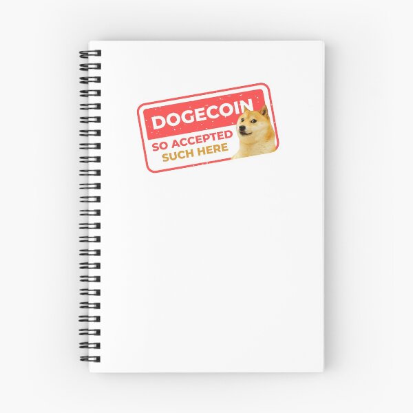 Artikelvorschau, Dogecoin hier akzeptiert Aufkleber entworfen und verkauft von NewFire.