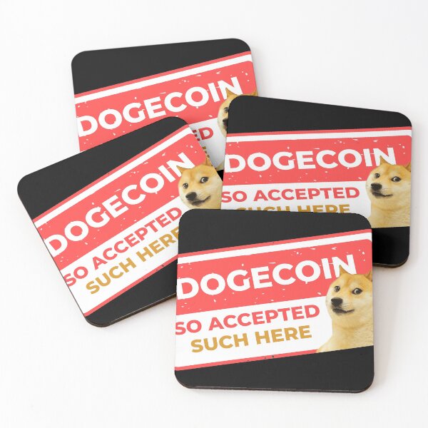 Item preview, Dogecoin Accepted Here Sticker designed and sold by NewFire.