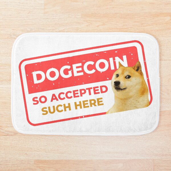 Aperçu de l'œuvre Dogecoin accepté ici Sticker créée et vendue par NewFire.