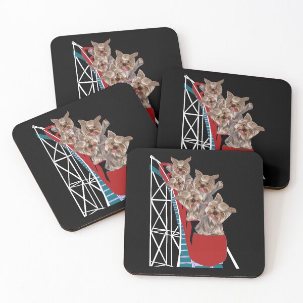 Item preview, Yorkshire Terrier Dog Lovers Dogs Riding Roller Coaster designed and sold by Ginger217.
