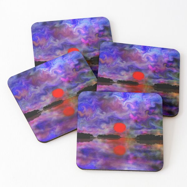 Item preview, Red sunset over calm water designed and sold by rolffimages.
