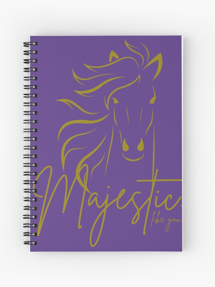 Thumbnail 1 of 3, Journal, Indigo Chartreuse "Majestic ... like you" Horse designed and sold by DesignsbyEH.