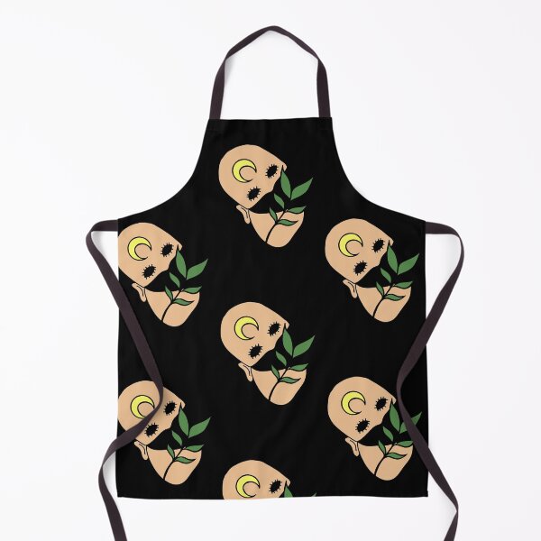 Item preview, Creepy Human Face with Plant Leaf - Repeat Print designed and sold by 10pmCreations.