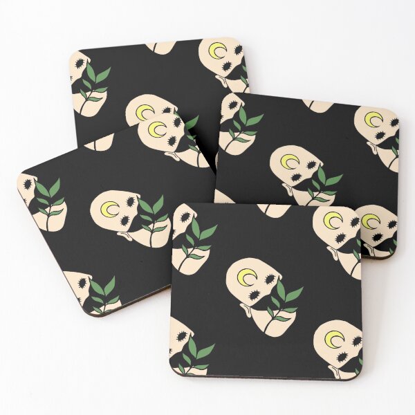 Item preview, Creepy Human Face with Plant Leaf - Repeat Print designed and sold by 10pmCreations.